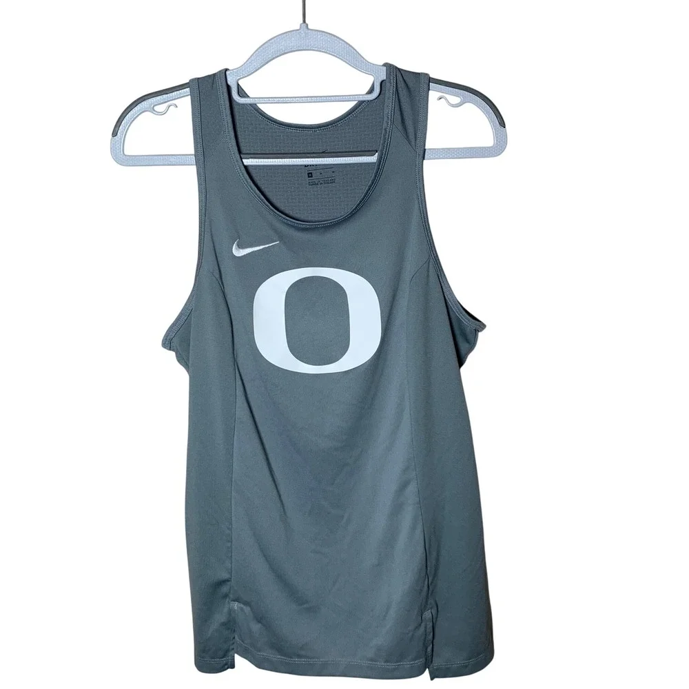 Nike Oregon Ducks Tank Top Unisex Medium Gray Dri-FIT Excellent Running Training